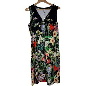 Whimsy Rose in Prairie Black Print NWT Black Spring Shift Dress Size: Medium